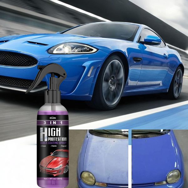 Spray Cerámico 3 en 1 – Auto limpio, protegido y brillante sin usar agua