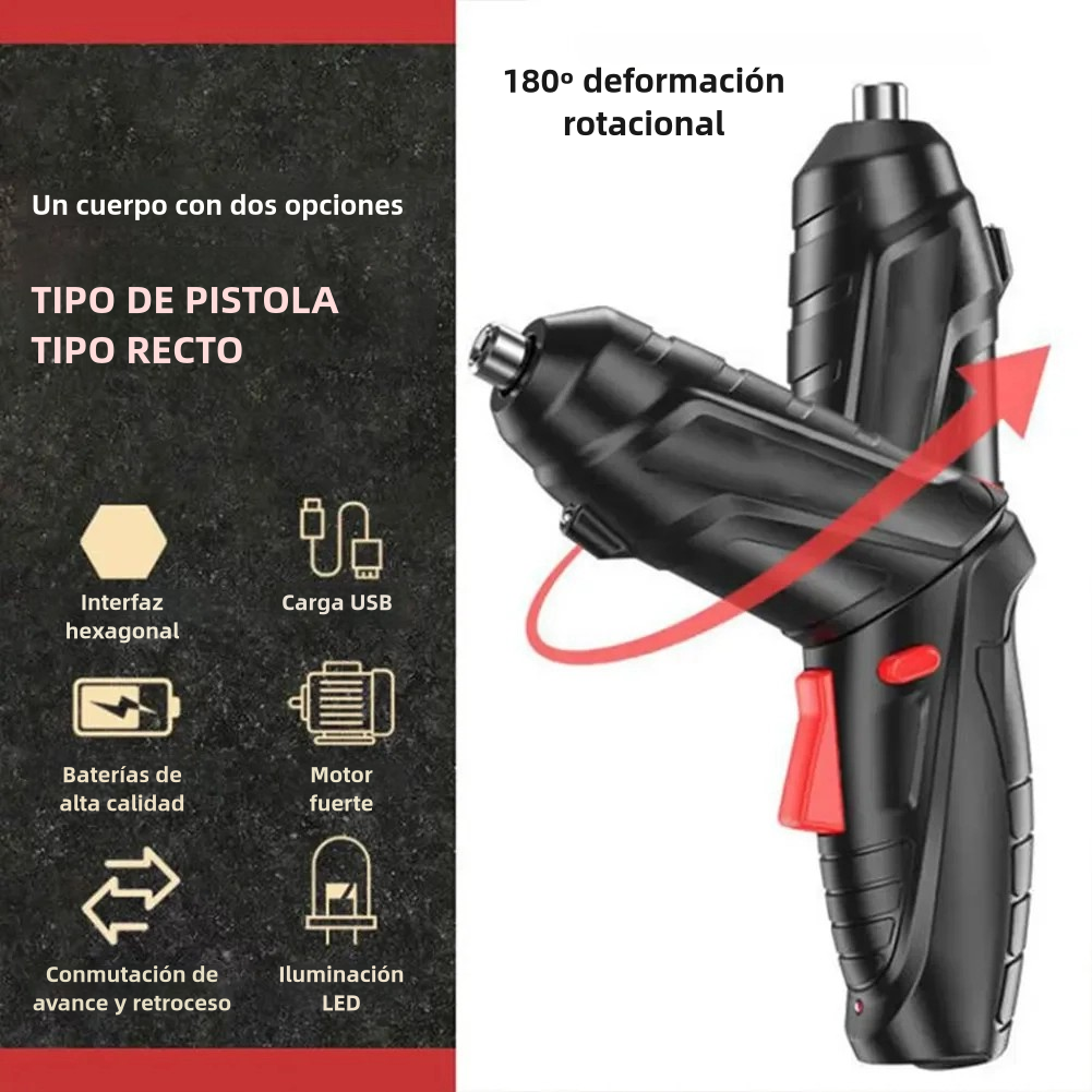 🛠️ Destornillador Eléctrico Inalámbrico (30% OFF) 💡