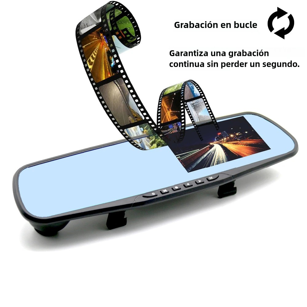 🚘 Retrovisor con Cámara Frontal y Retro (30% OFF) 👀