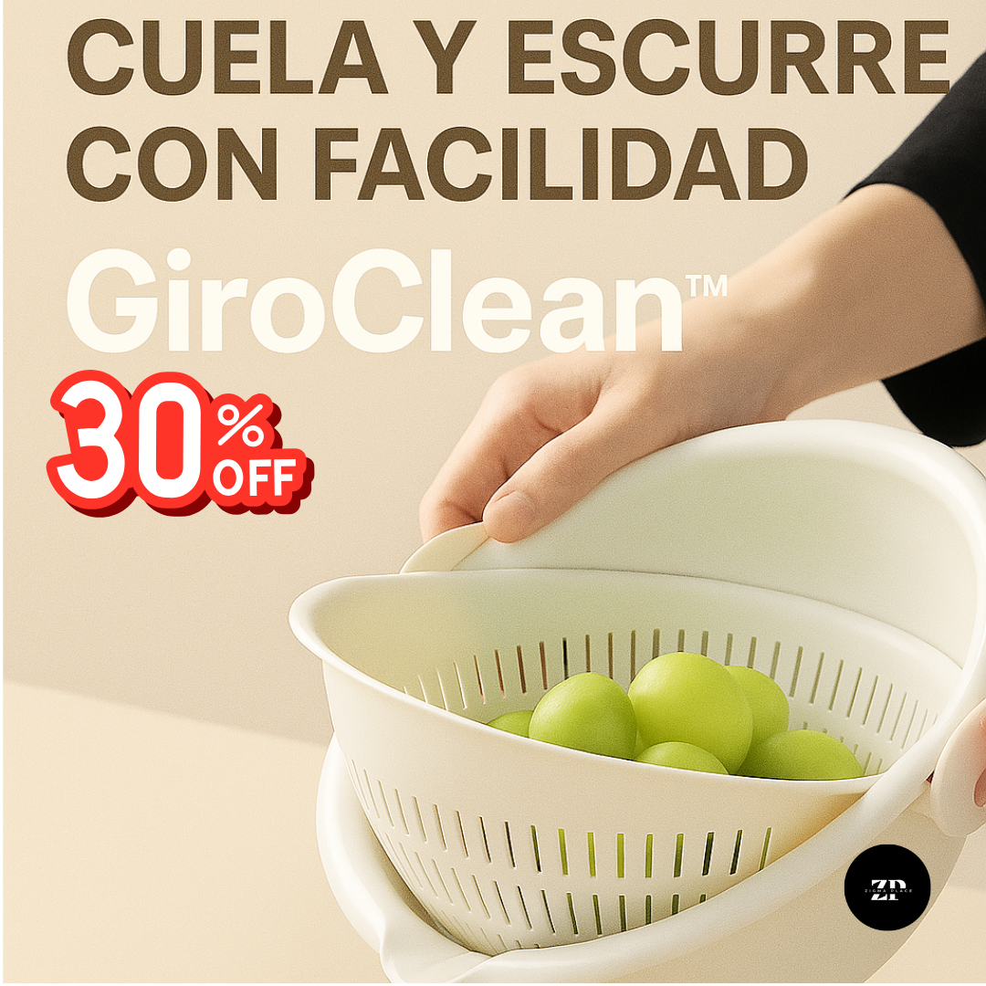 GiroClean™ – Canasta Colador Doble con Giro 360° (30% OFF)