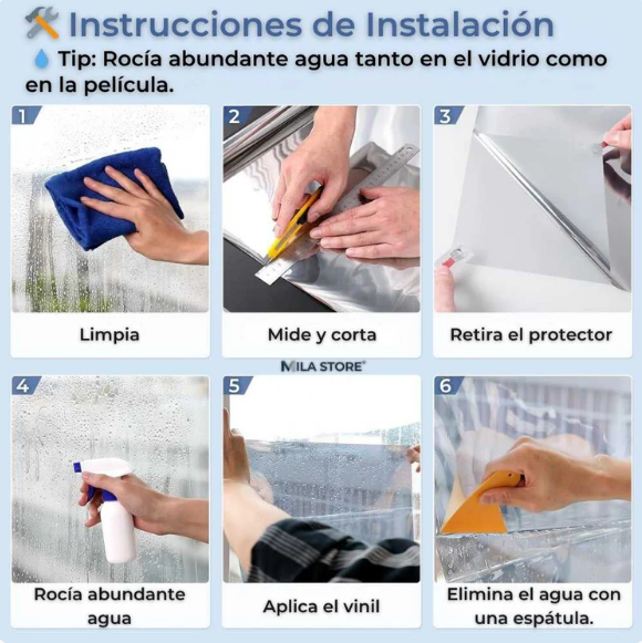 1 Rollo Vinil Adhesivo Anti-UV 60cm x 5m – Reduce el calor y ganá privacidad en minutos