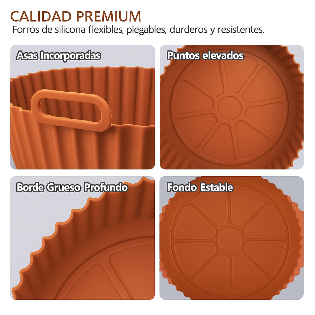6 Moldes para Air Fryer + 30 Recetas GRATIS – Cocina fácil