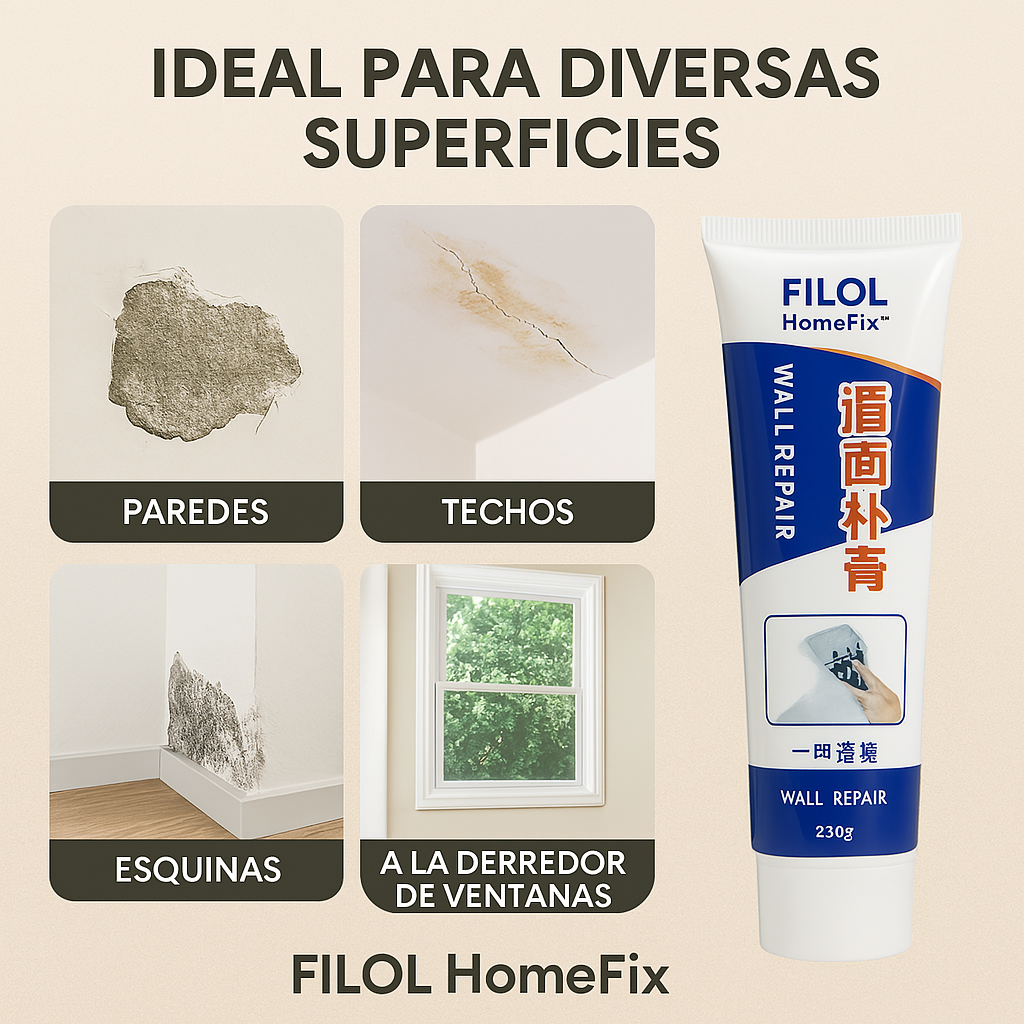 FILOL HomeFix™ – Crema Reparadora de Grietas + Espátula GRATIS