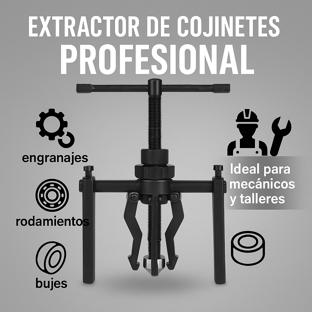 Extractor de Engranajes y Cojinetes 3 Patas – Acero de Alta Resistencia