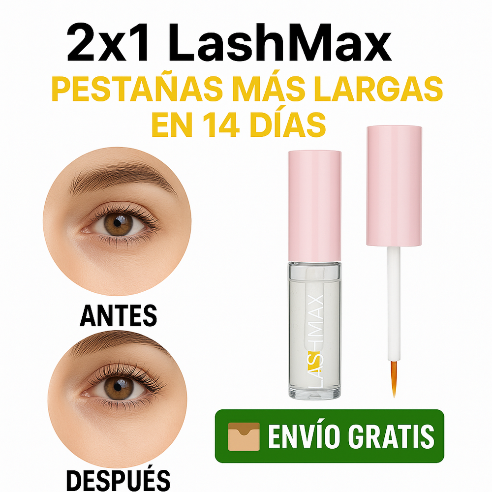2x1 LashMax™ – Pestañas más largas en 14 Días