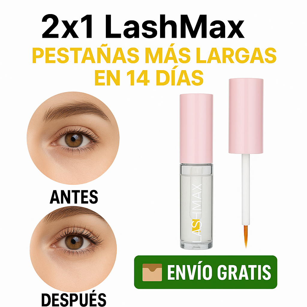 2x1 LashMax™ – Pestañas más largas en 14 Días