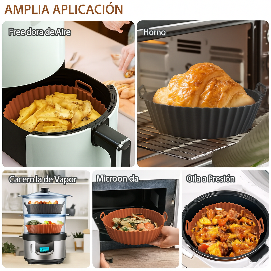 6 Moldes para Air Fryer + 30 Recetas GRATIS – Cocina fácil