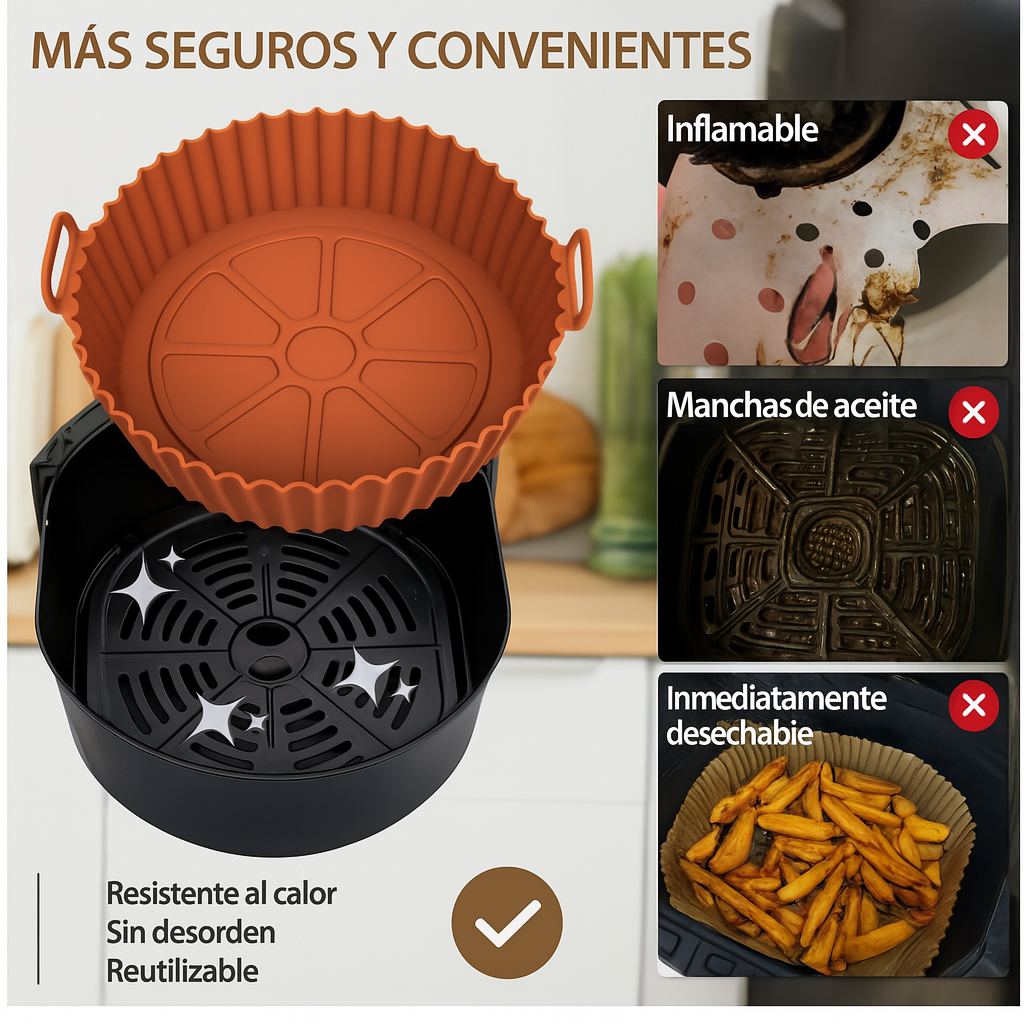 6 Moldes para Air Fryer + 30 Recetas GRATIS – Cocina fácil