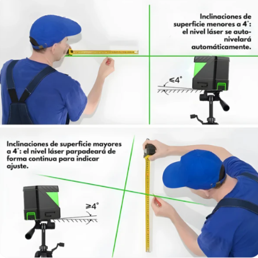 LevelPro™ – Nivel láser portátil 2 líneas, precisión profesional al instante
