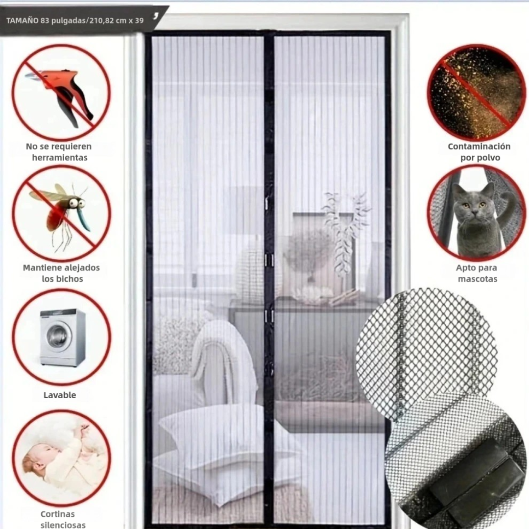 Cortina Magnética Anti-Bichos – Disfruta aire fresco sin moscas ni zancudos