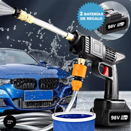 🫧Hidrolavadora Portatil con 2 Baterias 98v - DE REGALO + (30% OFF)🧽