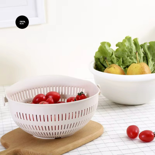 GiroClean™ – Canasta Colador Doble con Giro 360° (30% OFF)