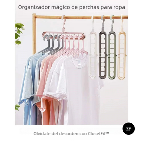 ClosetFit™ – Perchero Mágico Multiposición Ahorra Espacio X10 (30% OFF)