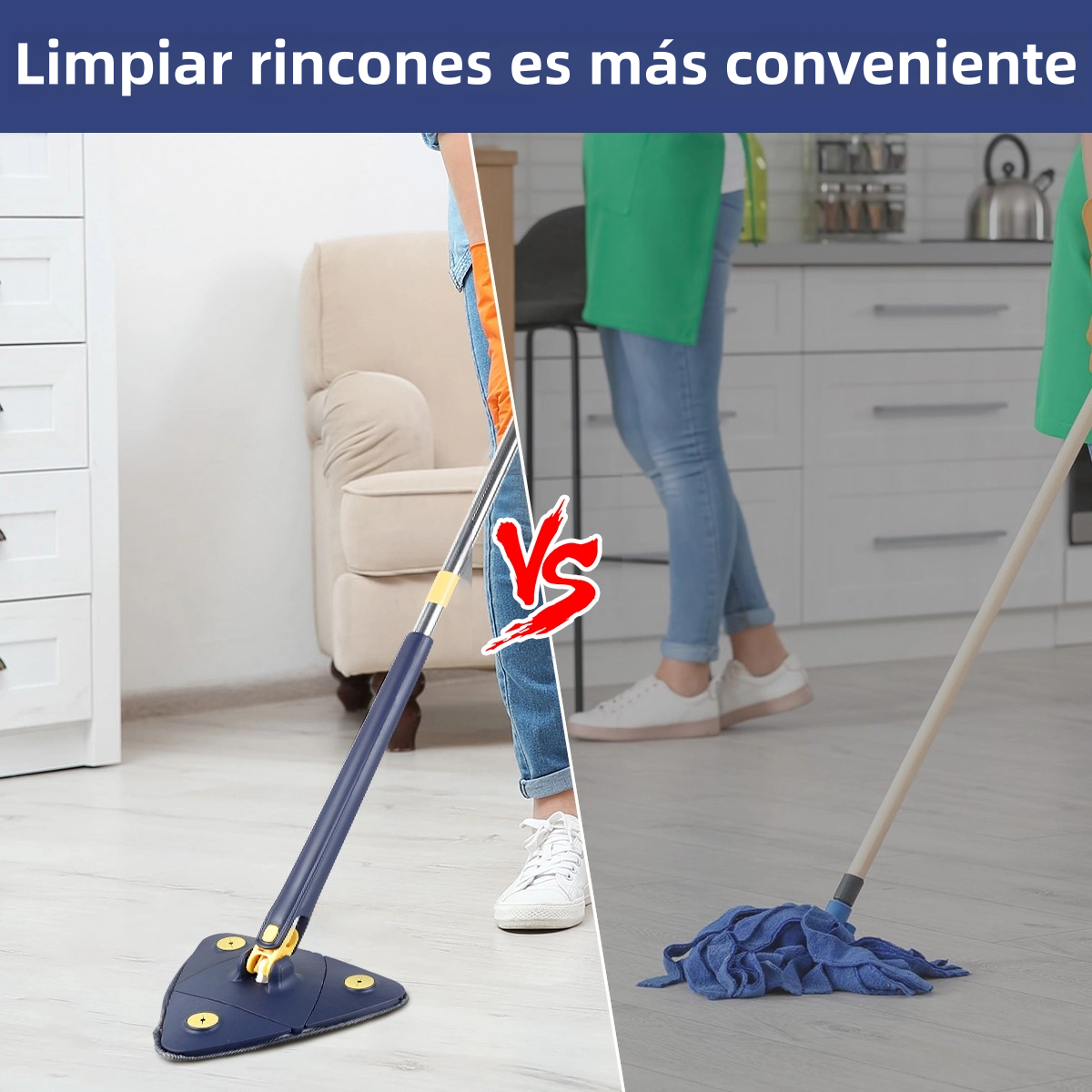 🪣Mopa Triangular Giratoria 360° (30% OFF) 🫧