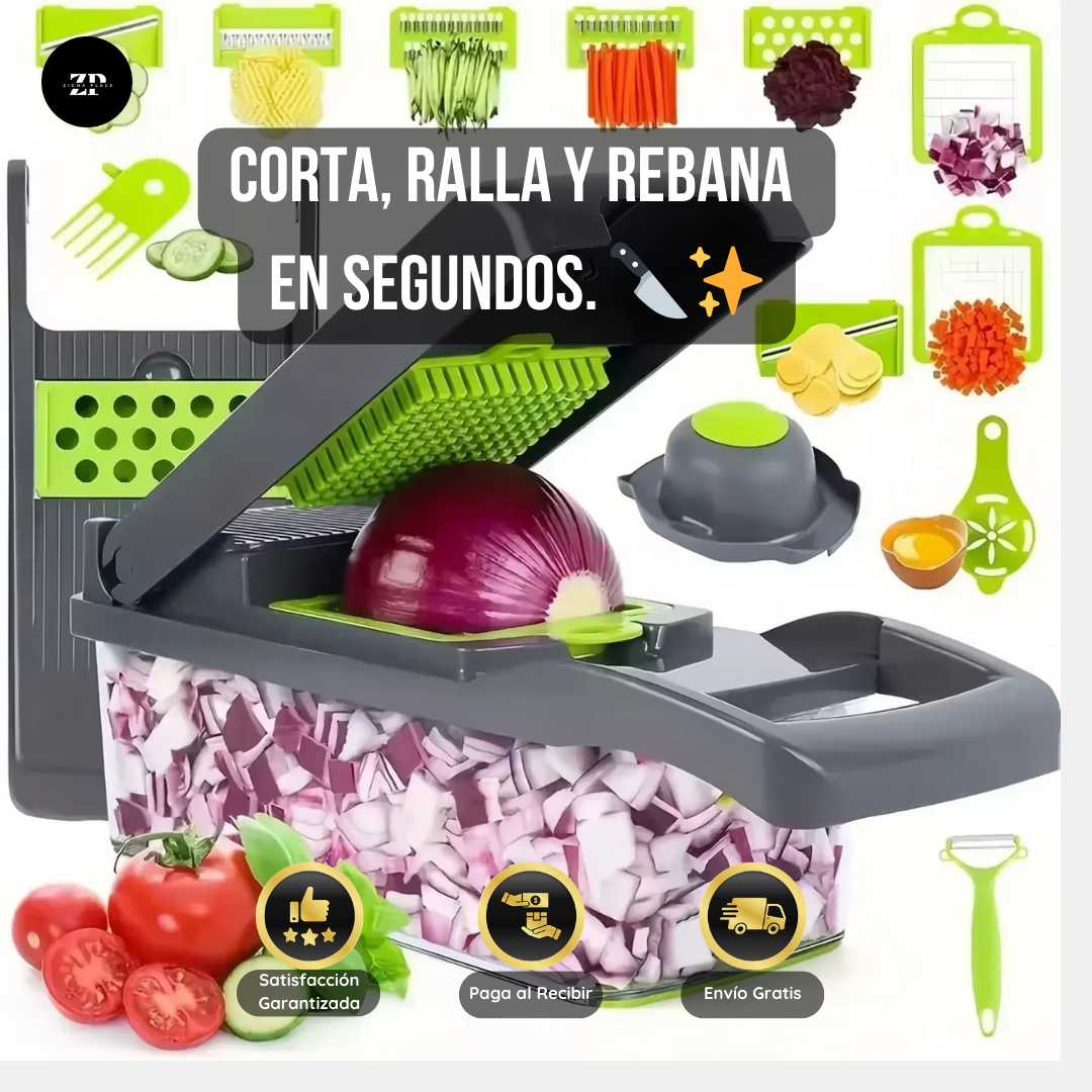 ChefSlice 15 en 1 – Cortador Multifuncional 🔪🥕 (30% OFF)
