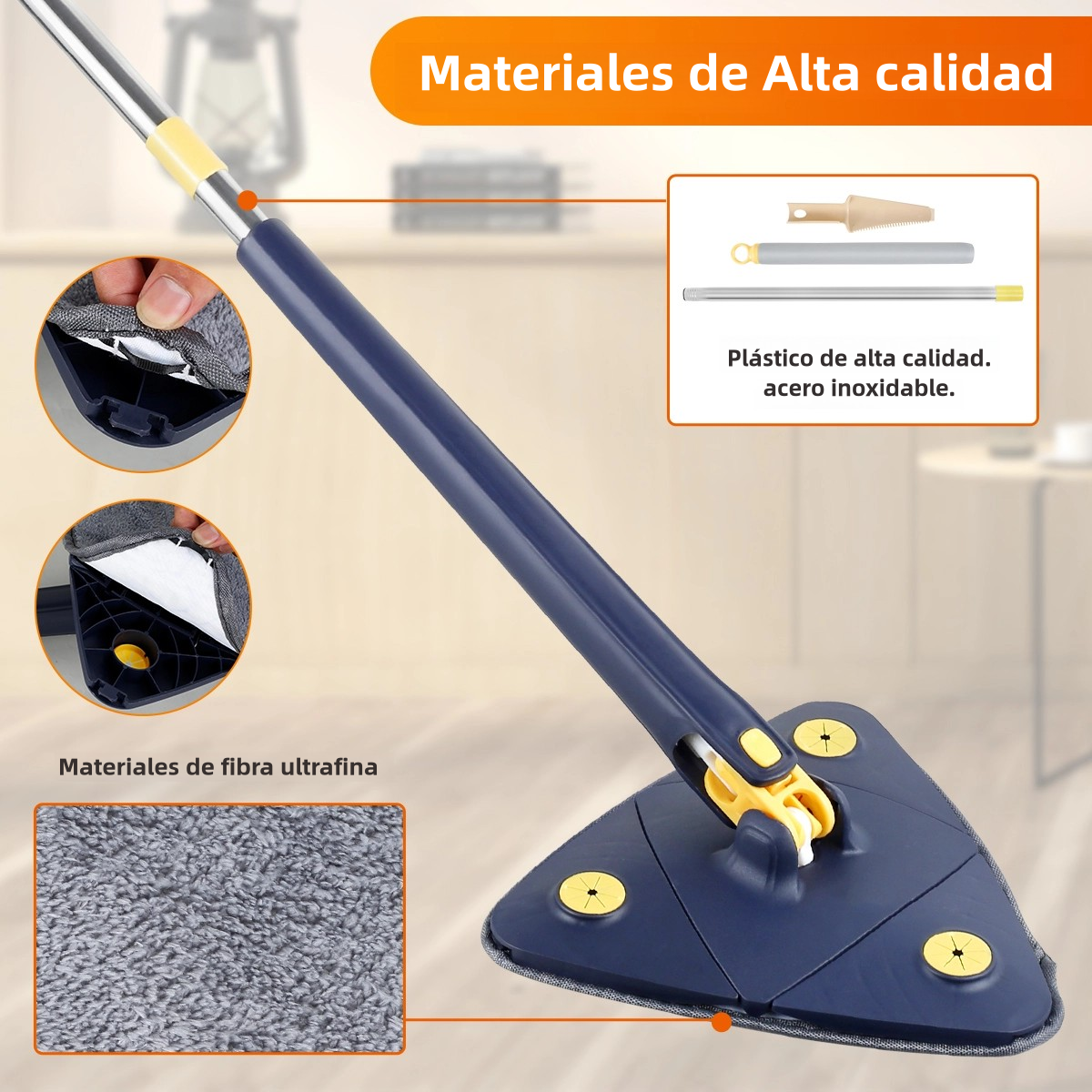 🪣Mopa Triangular Giratoria 360° (30% OFF) 🫧