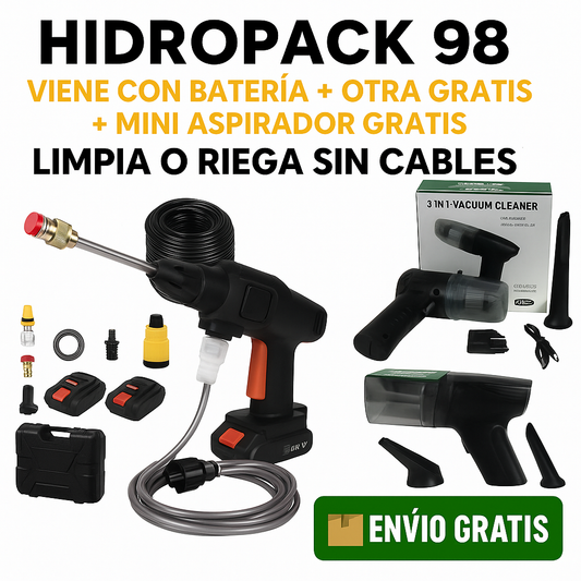 HIDROPACK – Viene con batería + otra GRATIS + mini aspirador GRATIS.