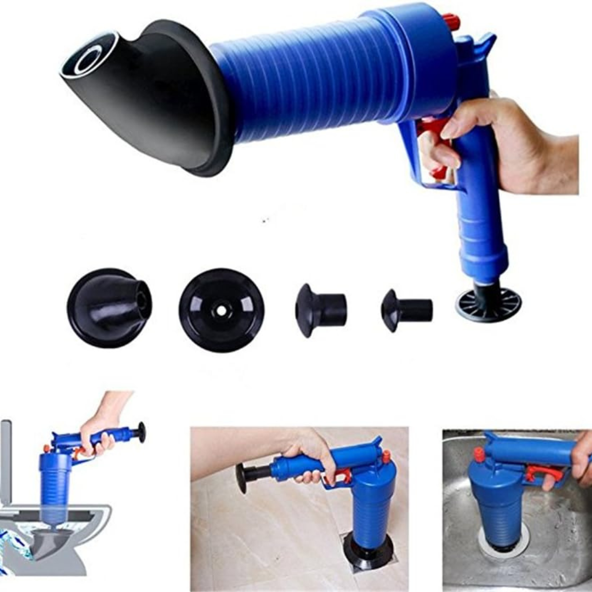 AirPlunge™ – Sopapo de aire para destapar cañerías sin quimicos