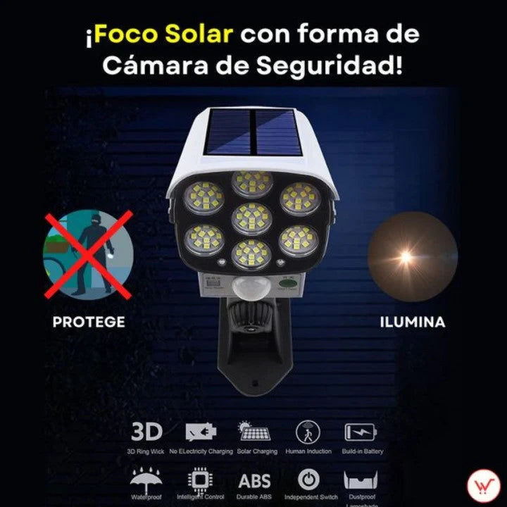 Pack X3 Foco Solar Tipo Cámara Sensor – ¡Compra 1 y llévate 2 MAS GRATIS!