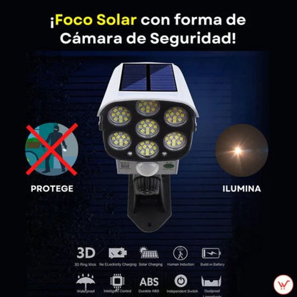 Pack X3 Foco Solar Tipo Cámara Sensor – ¡Compra 1 y llévate 2 MAS GRATIS!