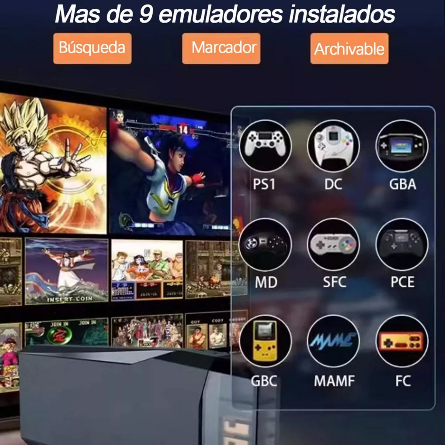 Consola Retro HD™ + 2500 JUEGOS GRATIS  Diversión familiar instantánea sin gastar de más
