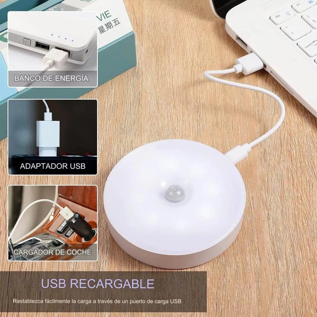 Lámpara LED Inteligente con Sensor de Movimiento 3X1
