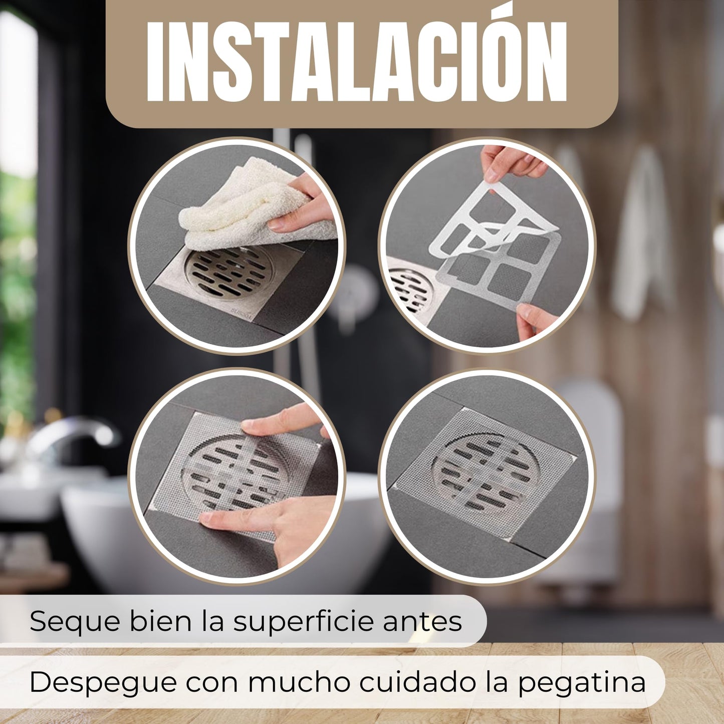 DrainSafe™ – Filtros antitapones para desagües (x10)