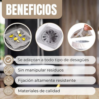 DrainSafe™ – Filtros antitapones para desagües (x10)