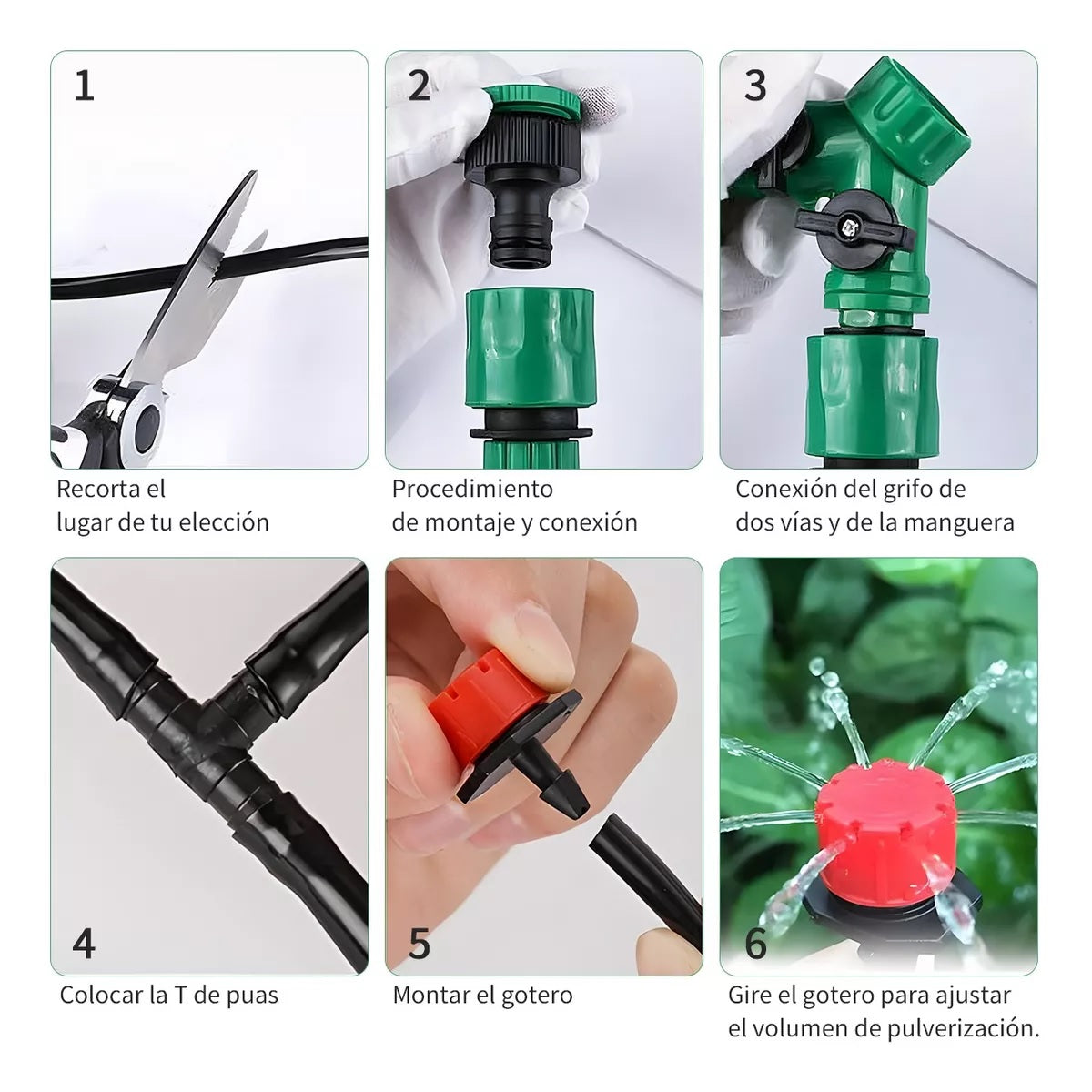 Kit de Riego Automático 10M + Accesorios ¡Con Boquillas GRATIS!