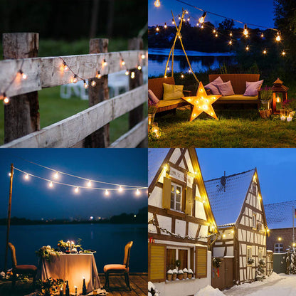 Decorá tu jardín sin gastar luz – Guirnalda Solar Vintage 10M