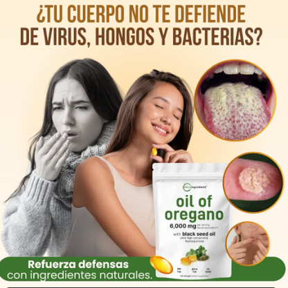6000 mg – De Aceite de Orégano Fortalece tu cuerpo sin químicos ni complicaciones