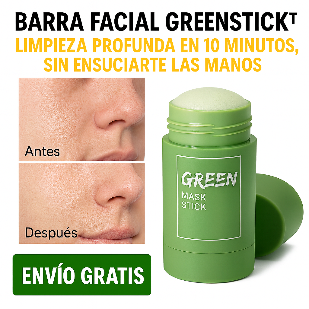 Barra Facial GreenStick™ – Limpieza profunda en 10 minutos