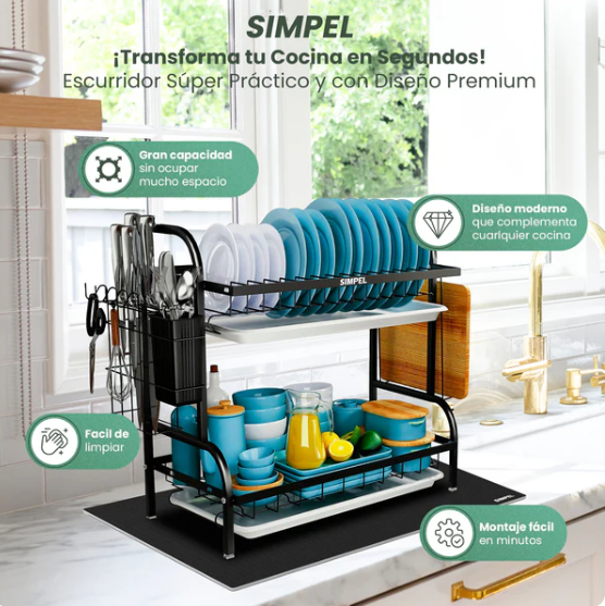 Secaplatos Escurridor Inoxidable premium