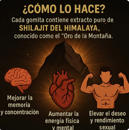 Shilajit Gomitas Dorado Nutrition: Energía y defensas en un formato delicioso y fácil de tomar
