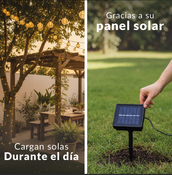 Guirnalda Solar Esférica de 3 metros PAGA UNA Y TE LLEVAS 2 GRATIS