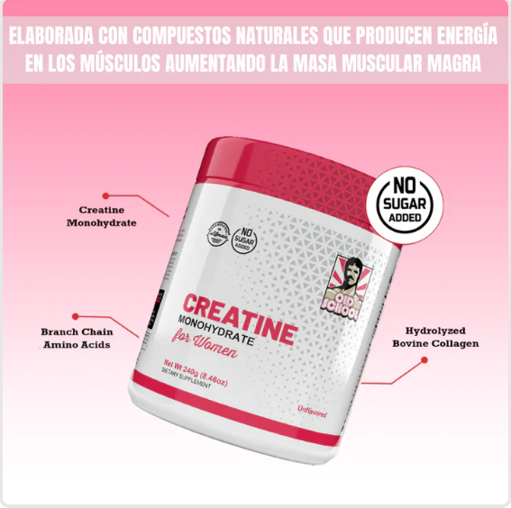 Old School Labs™ Creatina 3 en 1 Poder Femenino: Tonifica, rinde y cuida tu cuerpo desde adentro