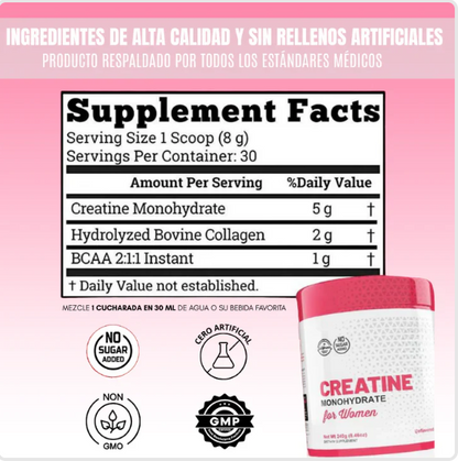 Old School Labs™ Creatina 3 en 1 Poder Femenino: Tonifica, rinde y cuida tu cuerpo desde adentro