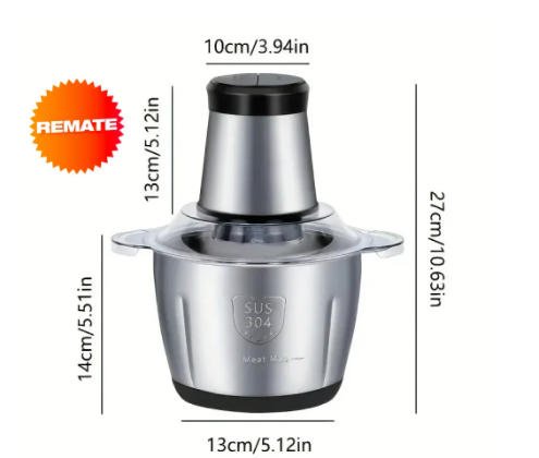 Picadora Eléctrica de Acero Inoxidable – Ahorra tiempo en la cocina + Recetas GRATIS