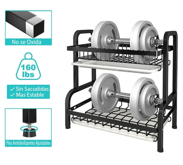 Secaplatos Inoxidable de 2 Niveles – Orden y espacio extra en tu cocina sin esfuerzo