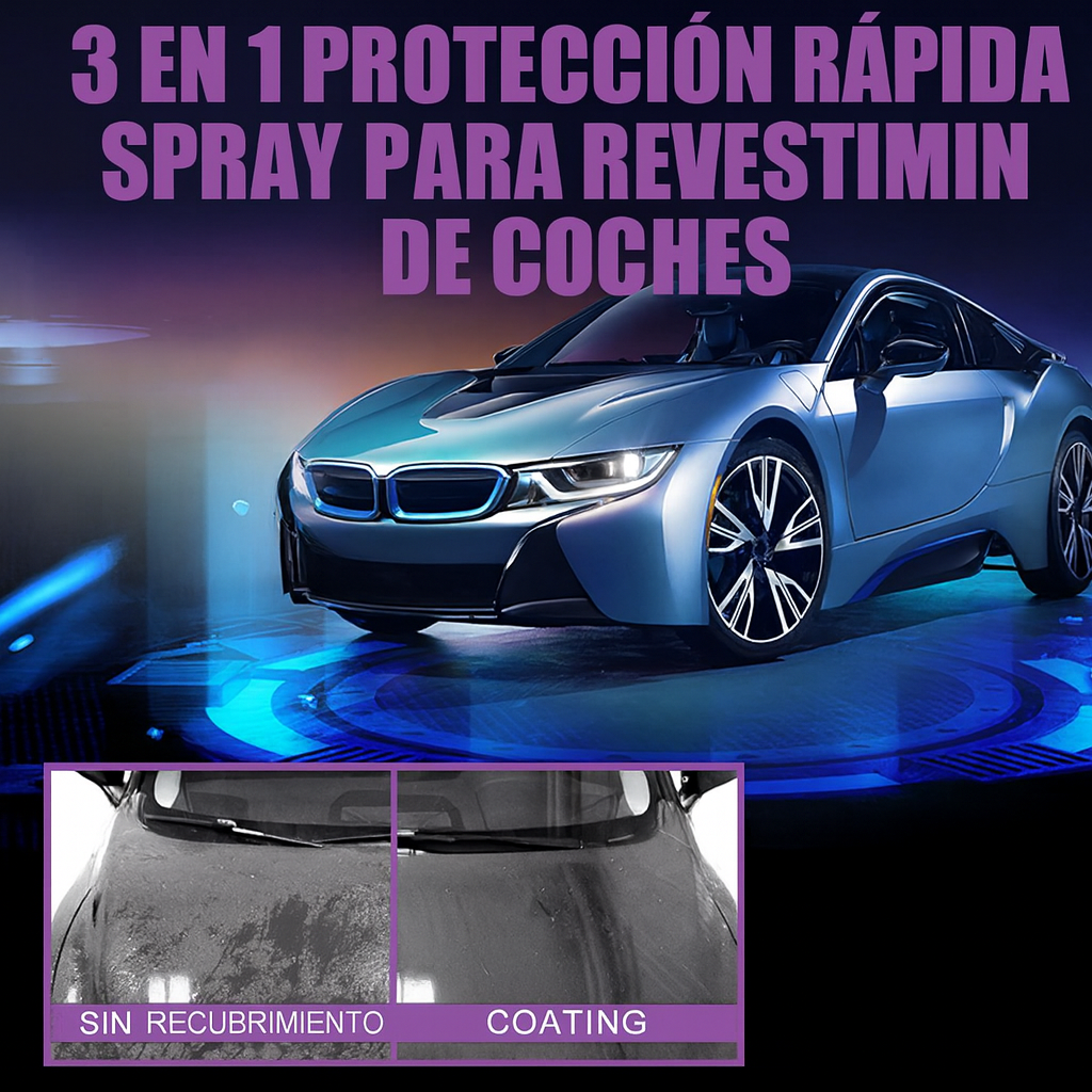 Spray Cerámico 3 en 1 – Auto limpio, protegido y brillante sin usar agua