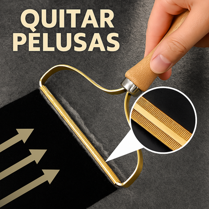 VeluSoft™ – Quita Pelusa Manual con Mango Café (Oferta 3x2)