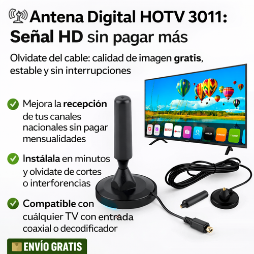Antena Digital HOTV 3011: Señal HD sin pagar más