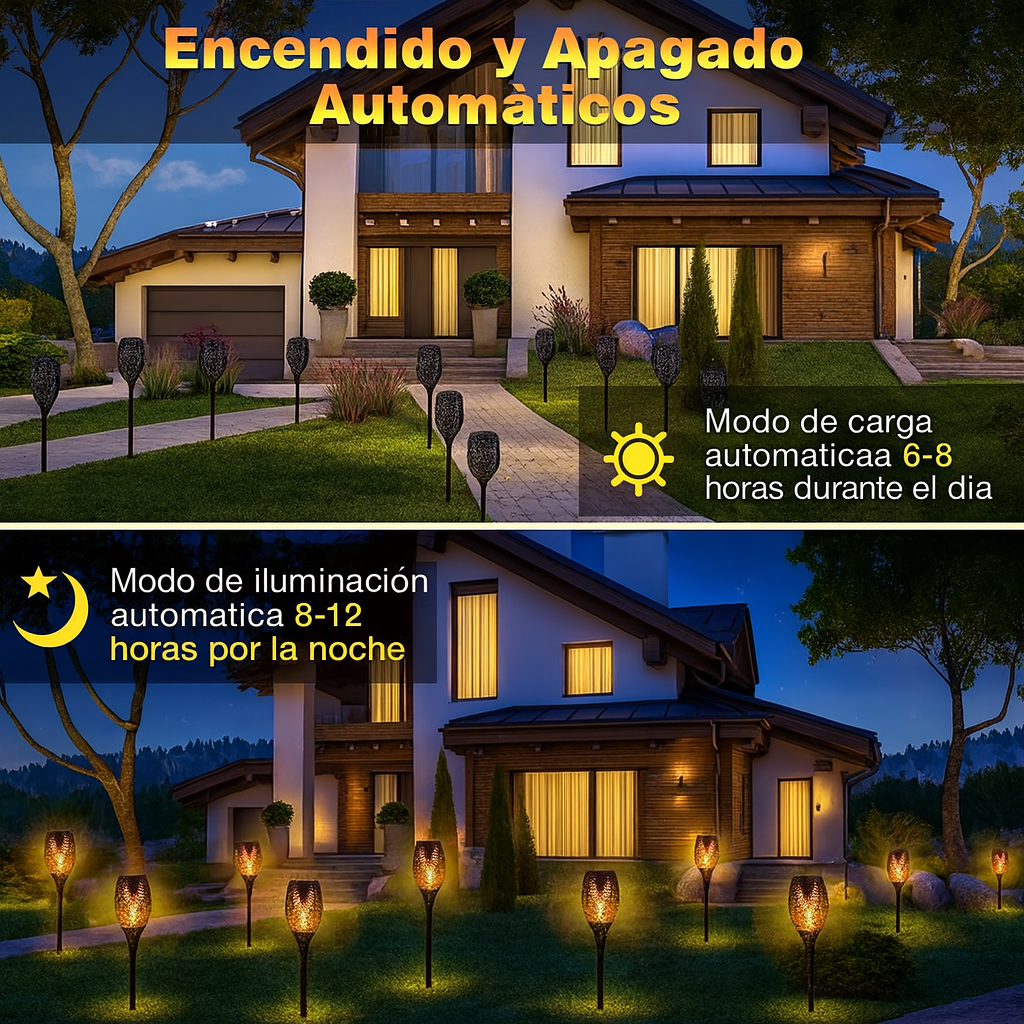 🔥 Antorchas Solares – Compra 2 y te llevas 2 mas GRATIS!