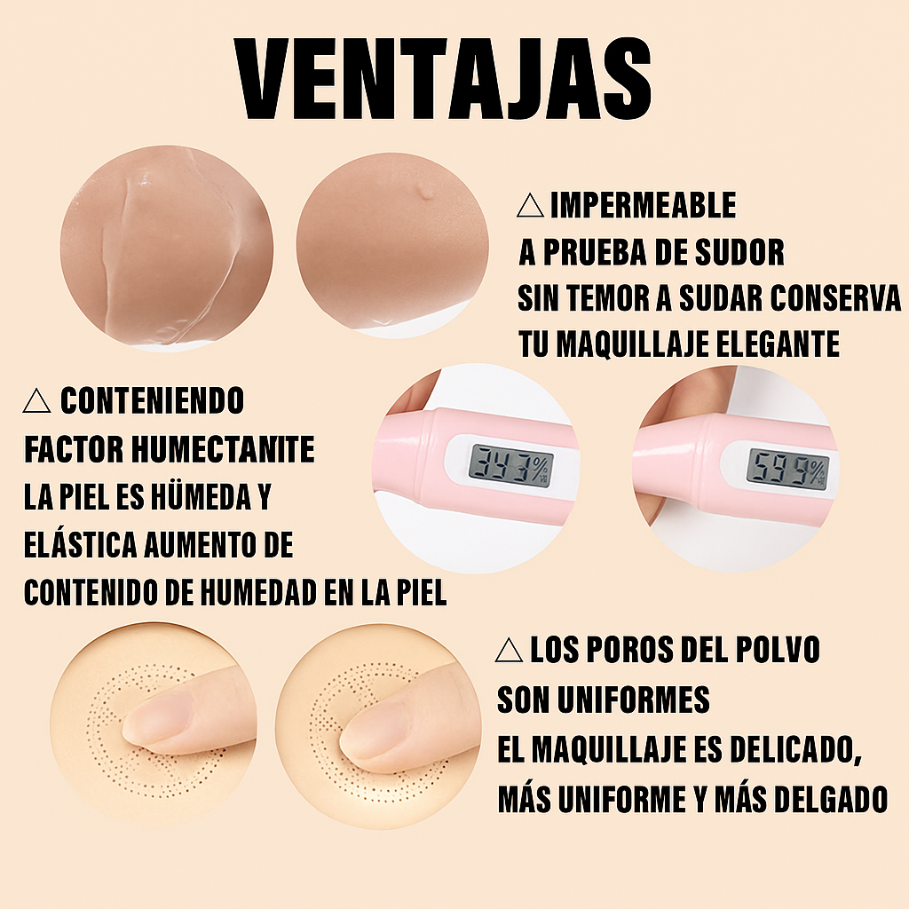 BB Cream 3 en 1 + Esponja GRATIS – Piel perfecta en segundos, sin esfuerzo