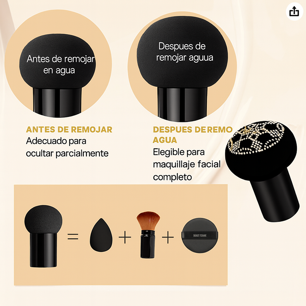 BB Cream 3 en 1 + Esponja GRATIS – Piel perfecta en segundos, sin esfuerzo