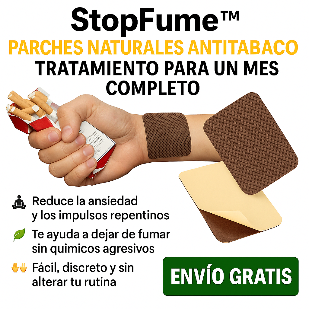 StopFume™ Parches Naturales Antitabaco - 30 días tratamiento