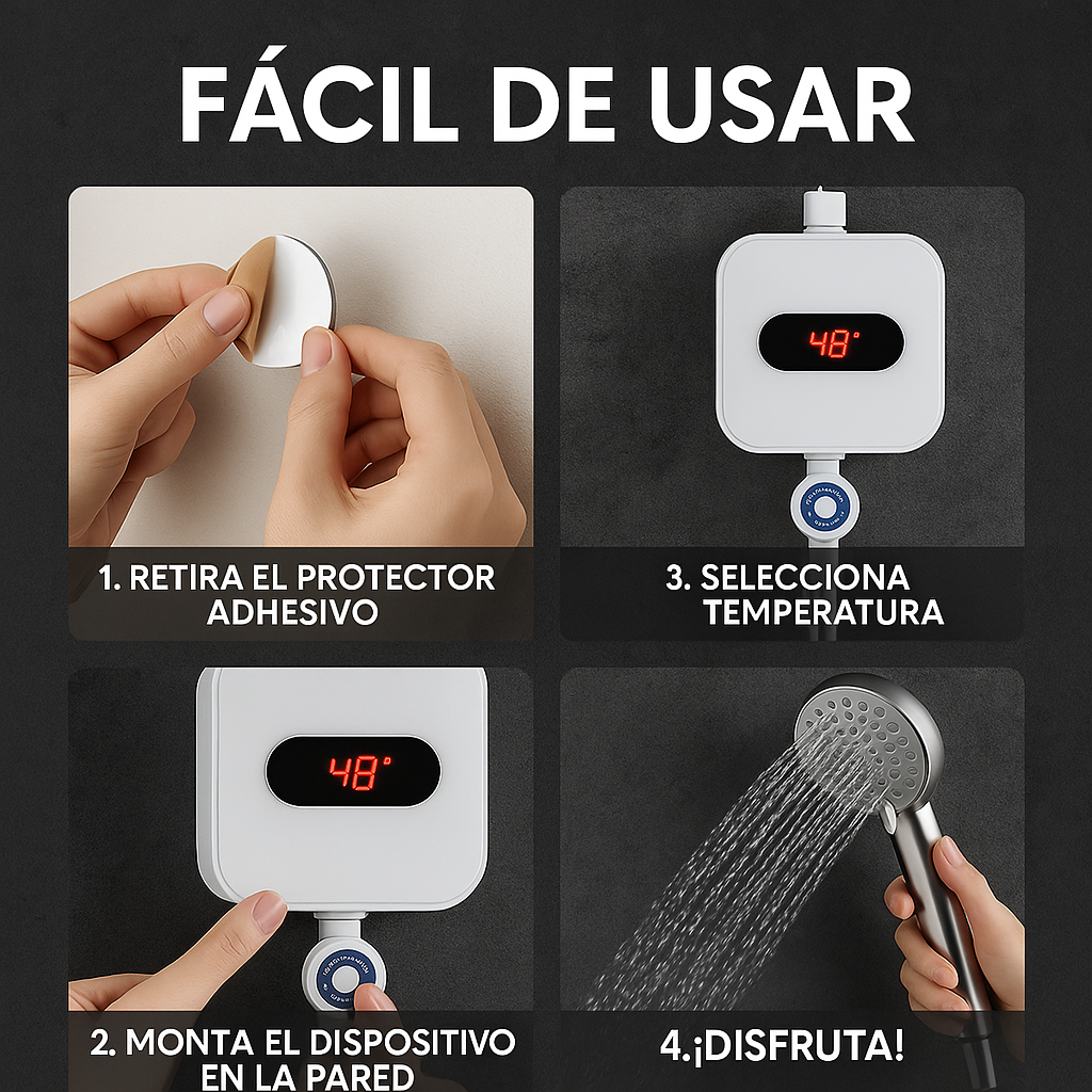 InstaHeat™ – Calentador de Agua Instantáneo Digital con Control de Temperatura (30% OFF)