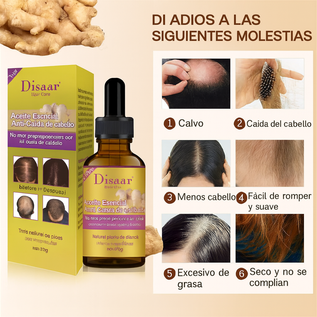 Disaar™ Pack Anticaída 90 Días – Frena la caída y activa el crecimiento natural del cabello