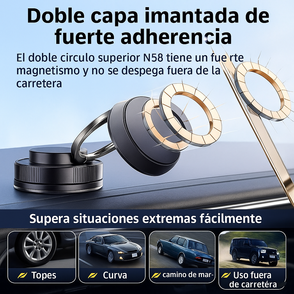 MagLock 360 – Soporte Magnético 2x1 Celular Seguro Siempre