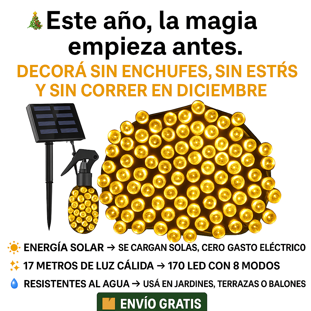 🎄 La magia empieza antes: decorá sin enchufes ni estrés.